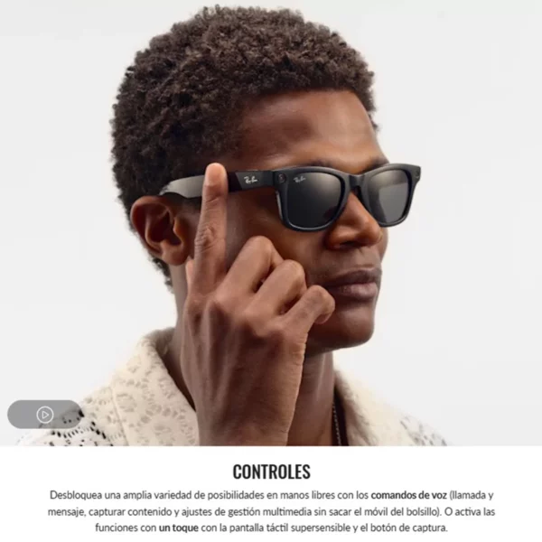 Gafas Inteligentes RAYBAN META-wayfarer-controles