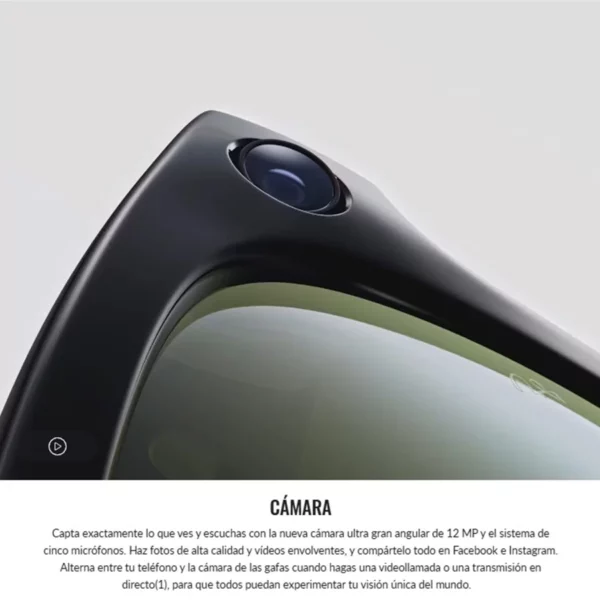 Gafas Inteligentes RAYBAN META-wayfarer-negras-camara